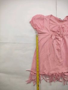 Pink Fringed Top