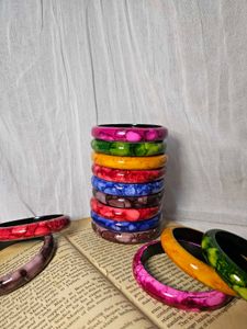 4 piece Wooden Bangles Pair