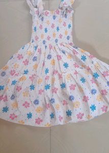 Cute Floral Print Cotton Dress