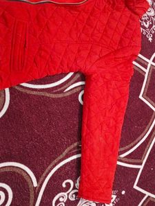 Red Quilted Jacket With 🎁Freebie