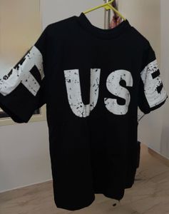 Graphic Print Black T-Shirt