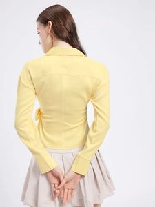 glitchez Shirt Collar Wrap Top
