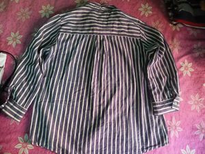 Striped Button-Up Shirt