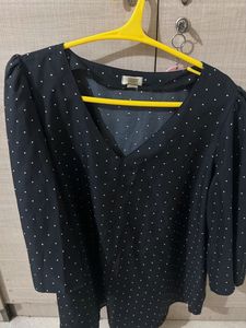 Chic Polka Dot V-Neck Top