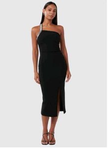 Elegant Black One-Shoulder Dress