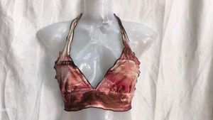 y2k printed bralette