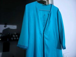 Juniper Teal Blouse - Size S