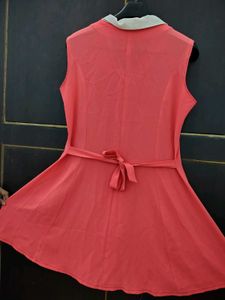 Coral Sleeveless Kurta