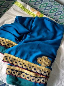 Elegant Navy Blue saree &amp; blouse