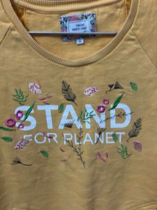 Yellow "Stand For Planet" Sweatshirt