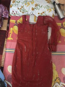 Sparkly Red One-Shoulder Dress