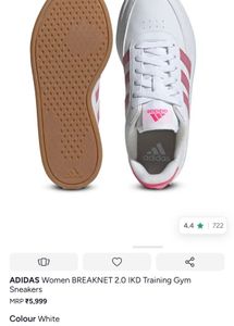 Adidas White &amp; Pink Sneakers