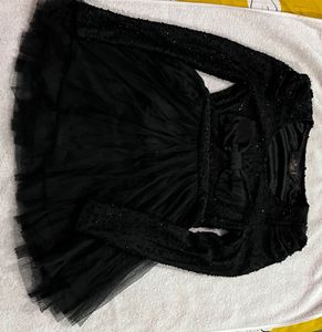 Sparkly Black Tulle Dress s,m fit