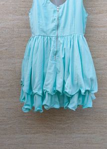 Light Blue Tiered Mini Dress