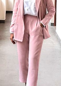 Elegant Pink Blazer &amp; Pants Set with Belt 💗