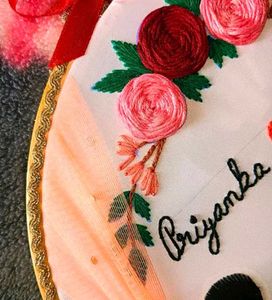 Custom Embroidered Wedding Hoop