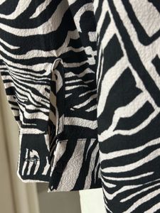 Chic Zebra Print Shirt Dress