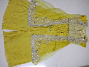 fabulous Yellow shrug dress