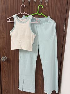 Pastel Co-ord Set With Padded Tank Top