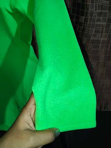 Neon Green One-Shoulder Party Dress