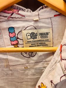 Snoopy Cartoon Print Shirt