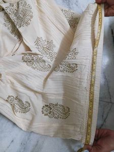 Cream Ethnic Palazzo Pants