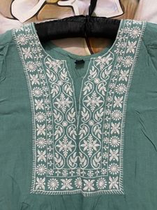 Embroidered Teal Anarkali Kurta