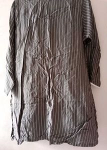 Striped Grey Kurta