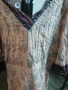 Light Brown Printed Kurta