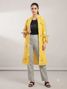 Stylish 3-Piece Co-Ord Set with Long Jacket