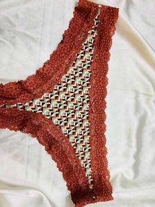 🇳🇿💫🎀Rust Lace Trim Briefs