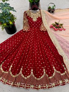 Party Wear Gown and Dupatta