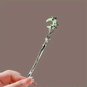 Glow in dark crescent moon hair stick