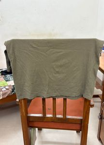 Olive Green T-Shirt with Black Stripes