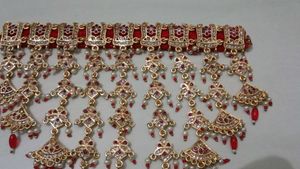 Exquisite Gold-Plated Kundan Necklace &amp; Earring Se