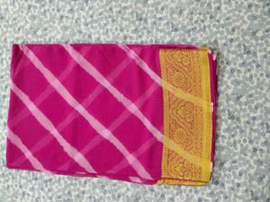 lehriya saree pink/blue
