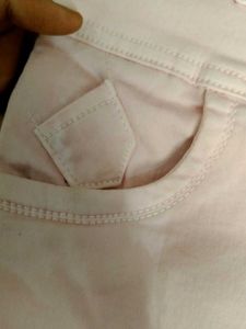 Pink High-Waisted Denim Jeans