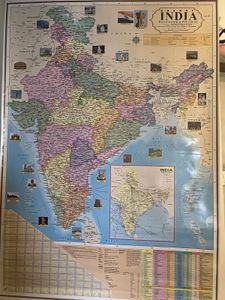 Brand New India Road And Political Map