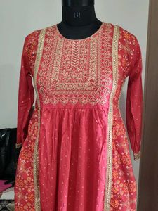 Red Embroidered Salwar Kameez