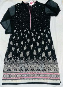 Unused Beautiful Navy Blue Soft Cotton Kurti