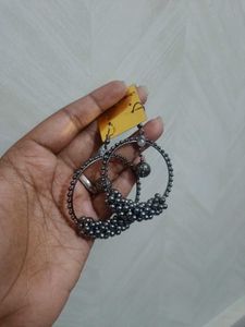 Oxidized Jhumka Earrings