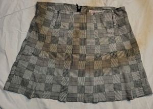 Plaid Pleated Mini Skirt