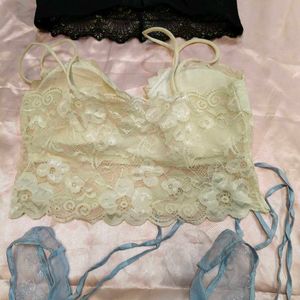 Lace Bralettes (3-Pack)