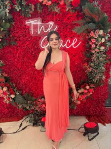 Elegant Coral Gown