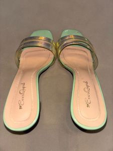 Chic Mint Square Toe Heels