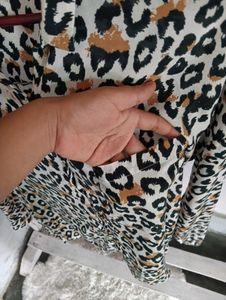 Leopard Print Button-Up Shirt