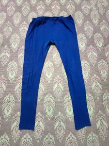 Elegant Cream Kurta Set with Blue Dupatta