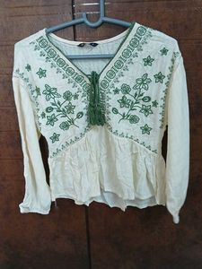 Embroidered Kurta Top
