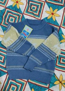 Cute Kids' Blue Knit Sweater