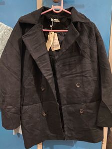 Stylish Black Double-Breasted Coat